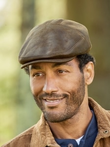 Men's Faux Suede Cabbie Hat